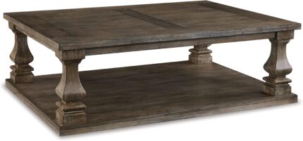 by   Coffee Table with Weathered Gray Finish, Gray